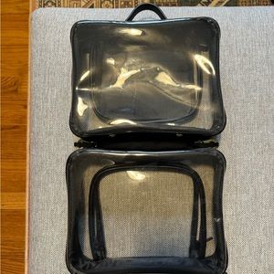 Calpak Medium Clear Cosmetic Case in black